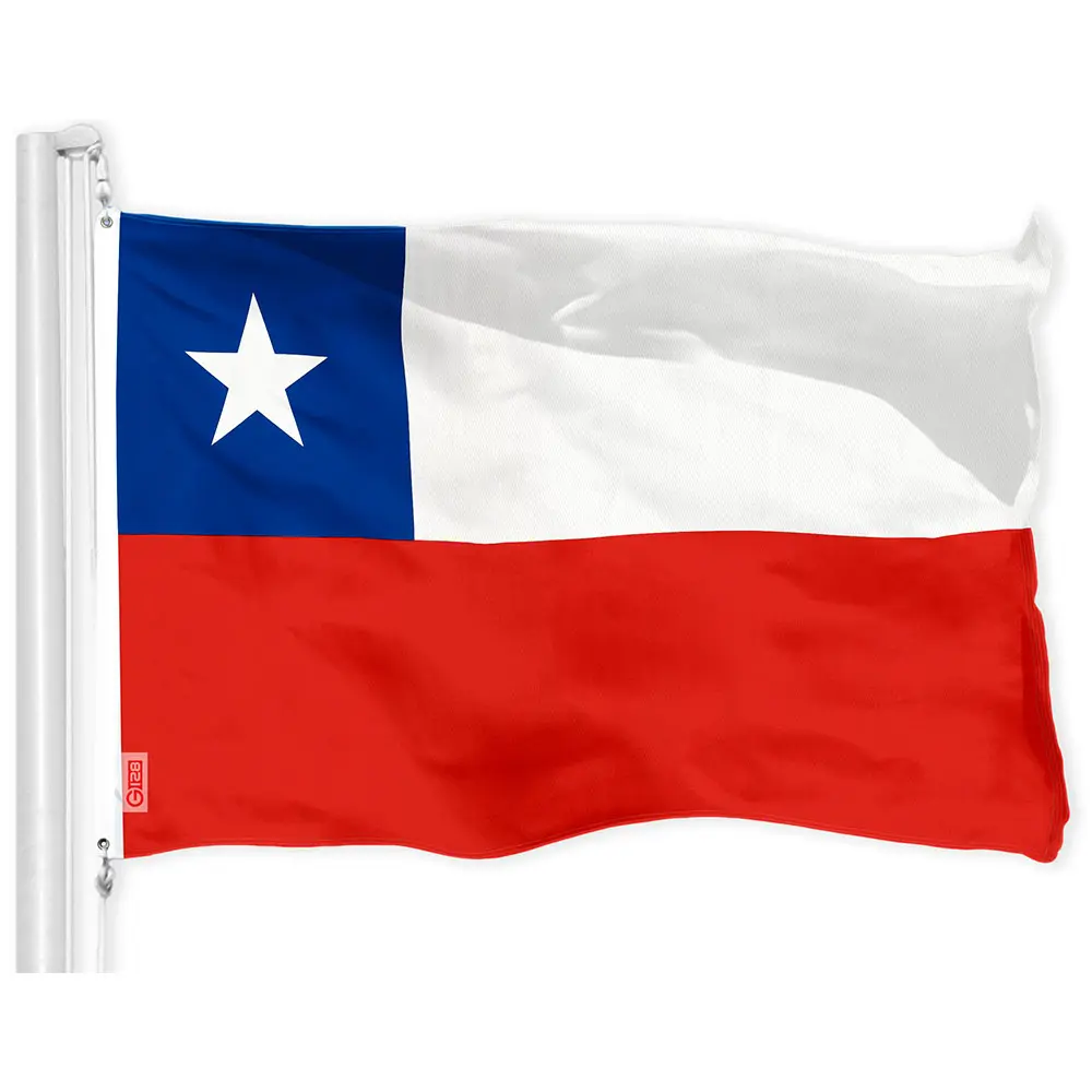 Chile (Chilean) Flag 150D Printed Polyester 3x5 Ft