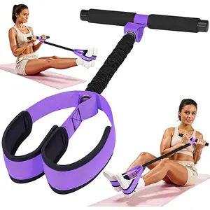 KUZARO Upgraded Pedal Resistance Band – Durable Latex Tubes, Soft Foot Pedals, Sit-Up & Stretch Fitness Equipment