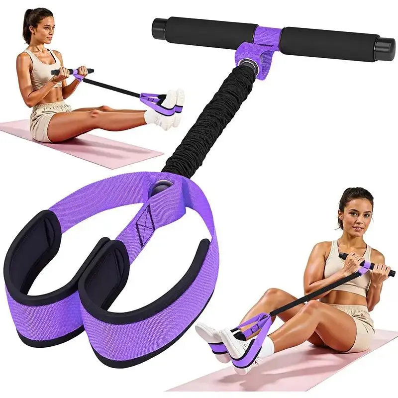 KUZARO Upgraded Pedal Resistance Band – Durable Latex Tubes, Soft Foot Pedals, Sit-Up & Stretch Fitness Equipment