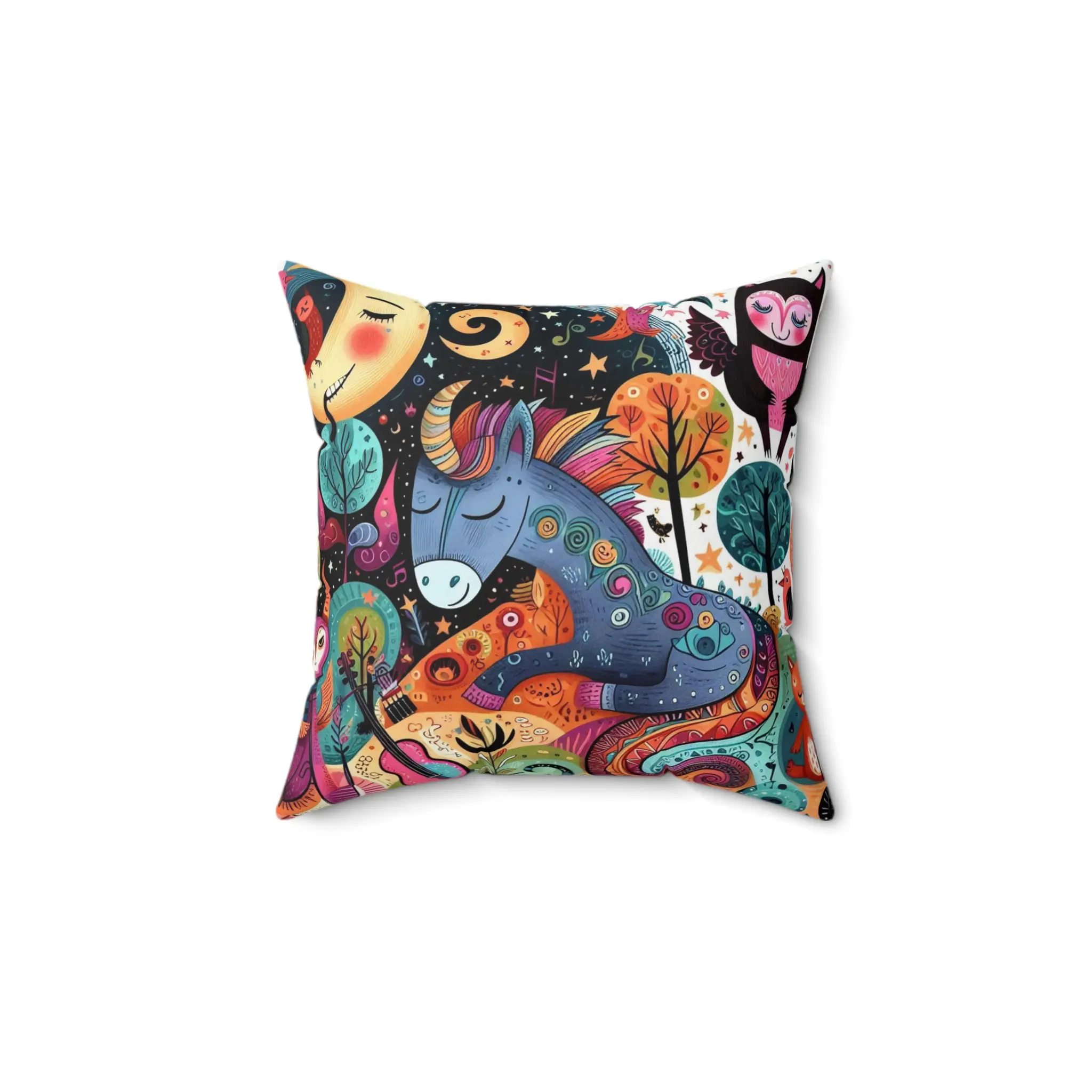 Colorful Unicorn Decorative Pillow - Cozy Home Accent
