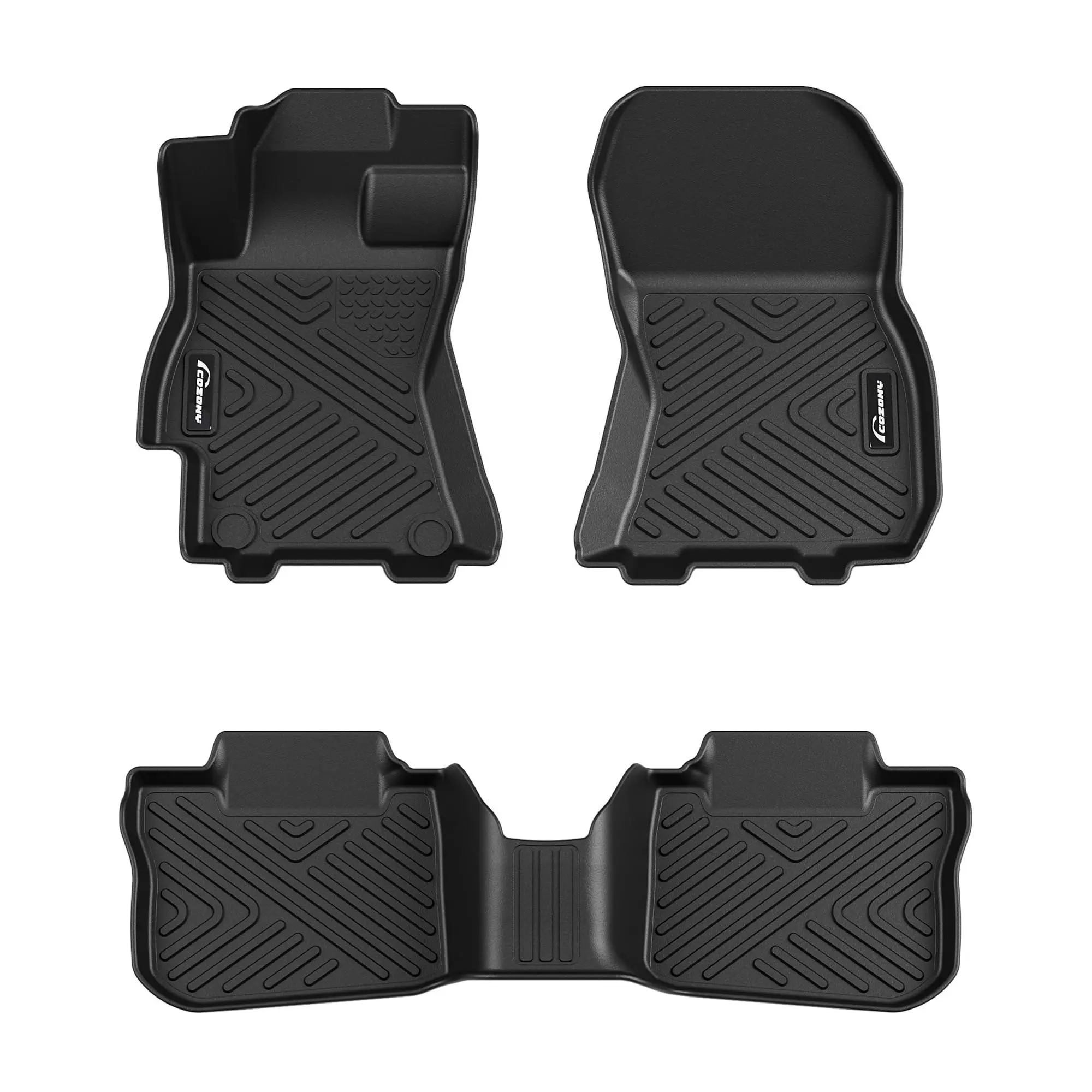 GARVEE Floor Mats for Subaru Outback & Legacy 2010-2014, TPE All Weather Custom Fit Front & 2nd Row Floor Liners, Black