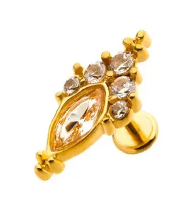 18G Gold PVD Gleam CZ Labret