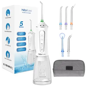 H2ofloss Water Dental Flosser Cordless, 300ML Rechargeable Oral Irrigators for Teeth Cleaning, Portable & IPX7 Waterproof Teeth Cleaner, teeth care