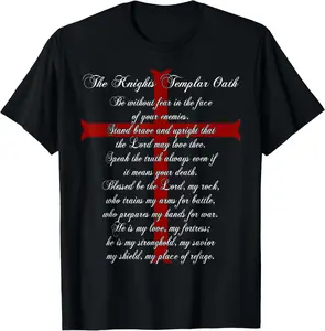 100% Cotton Knights Templar Oath T-Shirt