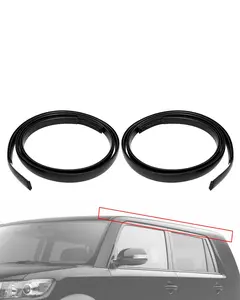 Center Roof Drip Side Finish Mouldings Set, Chrome Trim for Toyota Scion xB 2008-2015, Replaces Part Numbers 7555512161, 7555612171
