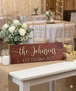 Last Name Sign: Personalized Wedding Gift - Custom Wood Sign
