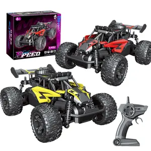1:18 2.4GHz four-wheel drive high-speed remote control off-road car, all-terrain remote control monster truck, equipped with a 2.4GHz anti-interference remote control, 2 rechargeable batteries, a perfect outdoor toy gift for children