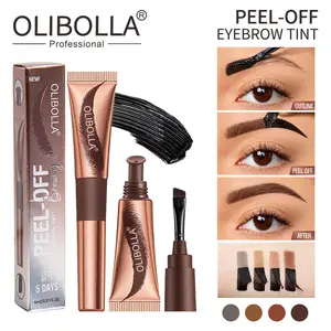 Peel Off Eyebrow Tint Gel | Long Lasting Waterproof Semi Permanent Brow Dye, No Fade Natural Brow Tint Kit for Effortless Daily Makeup, Eyebrow Dye Paste