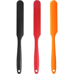 ?3 Pack? Jar Spatula, Long Handle Jar Scraper Spurtle, Sourdough Spatula, Non-Stick Heat Resistant Cake Cream Spatulas Set, Small Spatulas for Kitchen Use