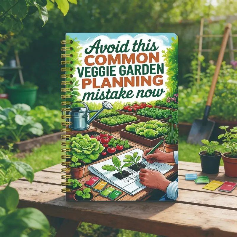 1-pack | Vegetable Gardening Theme Spiral Notebook - 5.5x8.3 inches A5 Thick Gardening Diary Notebook, Gardener's Journal, Vegetable Planting Record Book, Rural Style Student Diary Book
