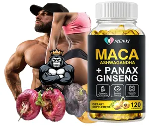 Maca Root + Ginseng + Ashwagandha - Extra Strength Capsules for Men and Women