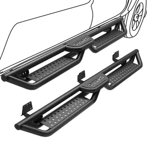 OEDRO Running Boards Compatible with 2019-2026 Dodge Ram 1500 New Body Crew Cab, 6" Two-Stair Steel Side Step Rail Drop Nerf Bars (Excel 2019-2025 1500 Classic)