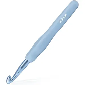 8mm Crochet Hook, Supers Smooth 8 mm Ergonomic Crochet Hooks for Beginner, Comfort for Arthritic, 1 Pack