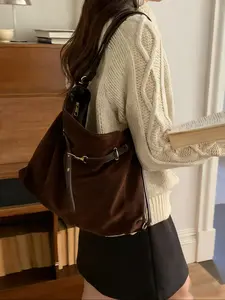 Autumn Winter New Suede Velvet Multifunctional Backpack, Casual Large Capacity Shoulder Crossbody Commuter Tote Bag, High-Quality Women's Backpack, Casual Travel Backpack
