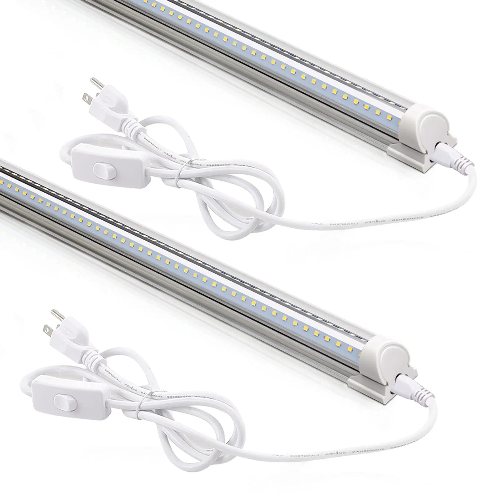 Barrina T8 LED Shop Light 2ft, 20W 3000LM 5000K, T8 LED Light Fixture, Linkable Shop Lights for Room, Garage, Workbench, Warehouse, 2 Packs