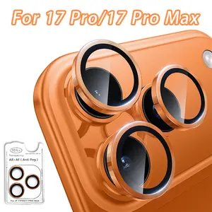 Removeable AR+AF Camera Lens Ring Glass For iPhone 17 Pro Max Cellphone Metal Lens Protector Cover Cap Accessories Protection