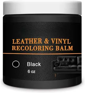 Leather Recoloring Balm & Color Restorer - Multipurpose Dye &  for Faded Leather Couches,  Seats, Shoes | Fix  on Clothing, Furniture & Accessories(Black)