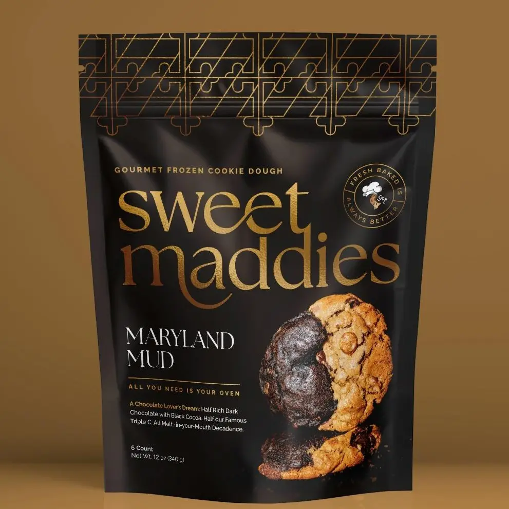 Maryland Mud Premium Frozen Cookie Dough—Rich Dark Chocolate & Decadent Belgian Chocolate for a Chocoholic’s Dream Dessert!