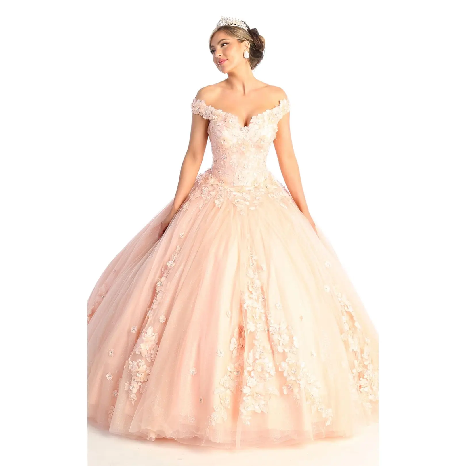 Sweet 16 Birthday Party Dress in Blush/Nude Style LK160 Ball Gown