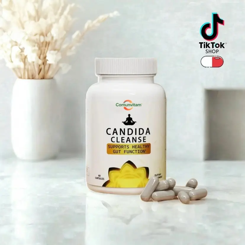 Natural Candida Cleanse Supplement - 60 Capsules for Gut and Colon Support, Edible Healthcare Supplement
