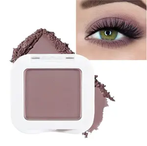 evpct Mauve Taupe Plum Matte Single Eye Shadow Palette Makeup for Older Women, Plum Lavender Purple Natural Cream Eyeshadow Palette for Green Eyes, High Pigment Mini Monochrome Eyeshadow