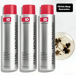 iD Stain Whitening Mouthwash for White Teeth, Freshens Breath with Essential Oils 237ml