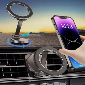 Magnetic Car Phone Holder - 1 Piece for MagSafe and iPhone - Compatible with Dashboard and Desktop Use
