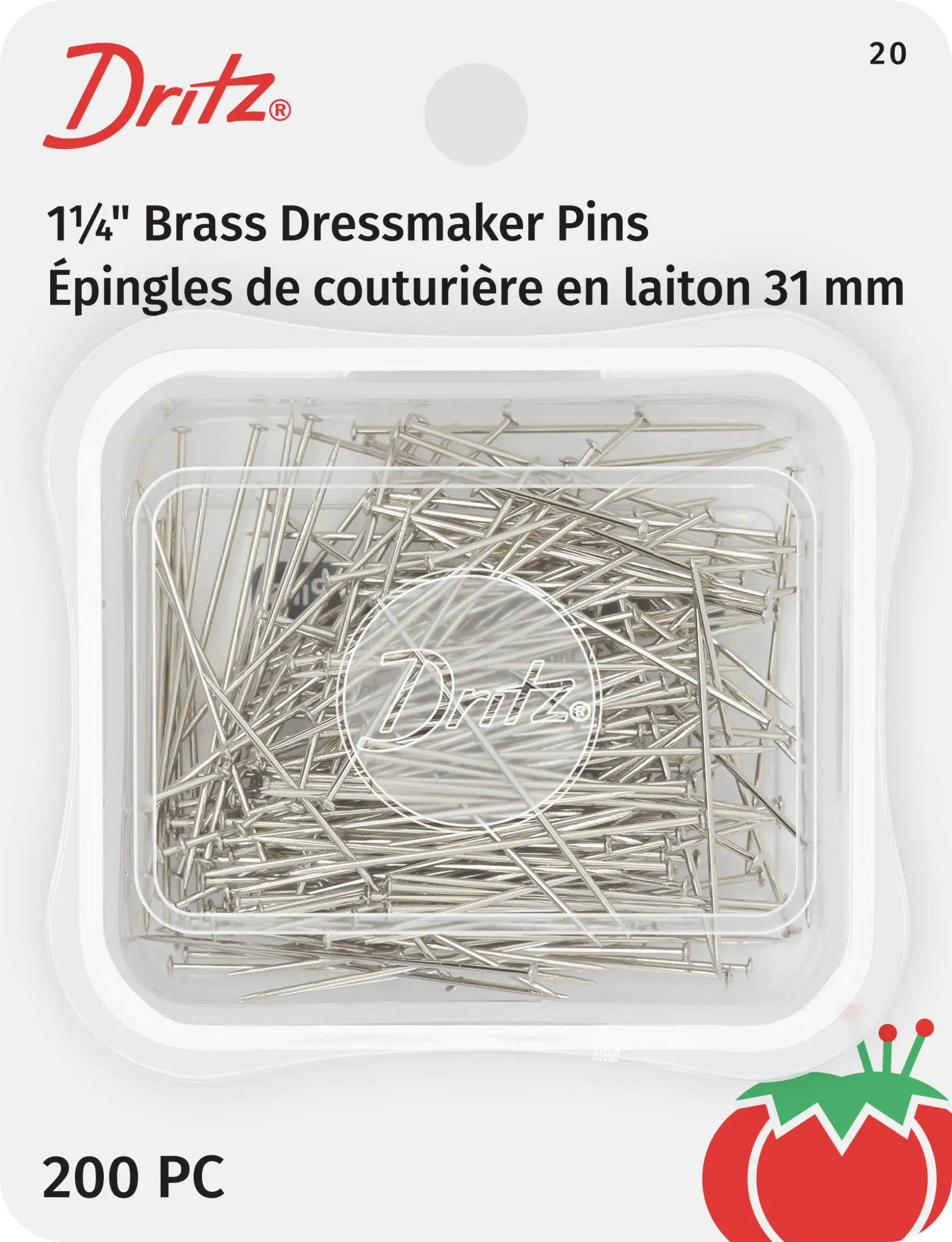 1-1/4" Dressmaker Pins, Nickel