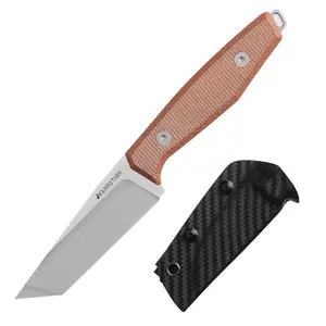 JEABROTHER Fixed Knife 14C28N Steel Kydex Sheath EDC Hunting Knife Fishing Survival Knife, Fruit Knife