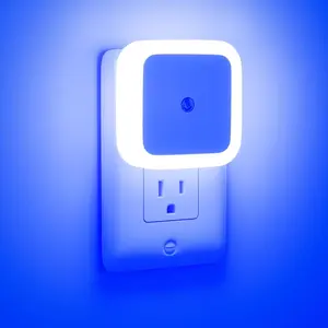 Plug-in LED Night Lights: Ideal for Bathrooms, Hallway, Bedrooms, closets, energy efficient - Cool White Glow, warm white, amber, blue and red