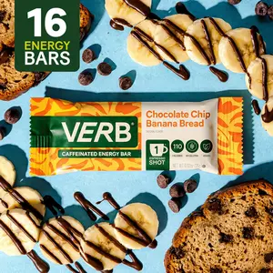Chocolate Chip Banana Bread Energy Bars – 16 Pack (26g Each) Vegan Caffeine Snack Caffeinated Chocolate Chip Banana Bread Energy Bars – 16 Pack (26g Each) Vegan Caffeine Snack Caffeinated
