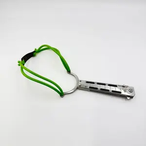 EDC Multi-Tool Combo: Durable Black SlingShot & Pocket Folding Cutter for Daily Carry & Survival