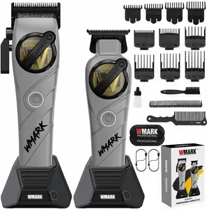 WMARK,NG-8631 KIT,Men's Professional Adjustable Hair Clipper Kit For Men,Cordless Hair Clipper and Trimmer Set For Barber Shop ,Rechargeable Electric Clipper & Accessories Hair Grooming Kit,Barber Equipment,Slons,Men's Gift high-speed