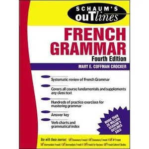 USED-Schaum's Outline of French Grammar by Mary Coffman Crocker (Paperback)