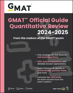 USED-GMAT Official Guide Quantitative Review 2024-2025: Book + Online Question Bank by Gmac (Graduate Management Admission Coun (Paperback)