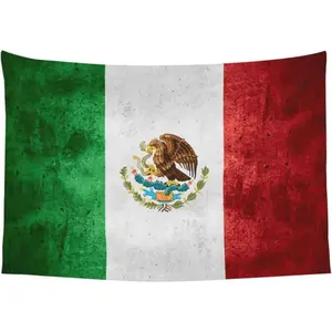Mexican Flag Wall Decoration Tapestry Mexico Flag Hippie Art Tapestry Wall Hanging - Extra Large Tablecloths for Bedroom Living Room Dorm Room Home Decor father's day gifts,gifts boyfriend,gifts under 100 dollars,cheap Tree Decorative