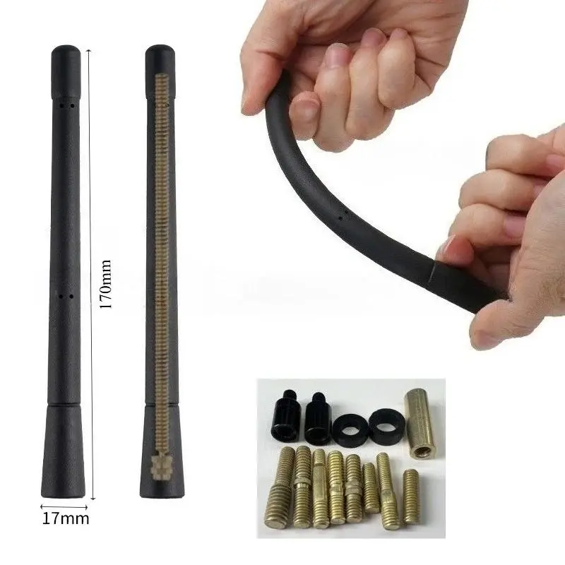 17cm - car radio mast FM universal style AF FM Automotive antenna with screw car parts replacement Spare Parts. No deformation.
