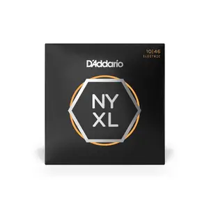 D'Addario NYXL Nickel Wound Electric Guitar Strings, 10-46 Regular Light, Crunch Tone, Accentuated Mid-Range Frequency Response, Bend Farther Capability, More Presence