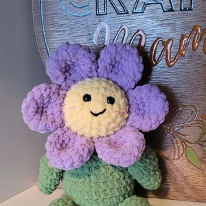 Handmade Crochet Flower Plushie