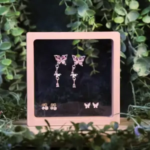 Pink Pixie Garden Stick-On Earring Set