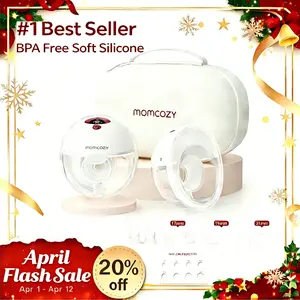 【Classic Edition】Momcozy  Breast Pump Hands Free M5, Wearable Breast Pump of Baby Mouth Double-Sealed Flange with 3 Modes & 9 Levels, Electric Breast Pump Portable - 24mm,A