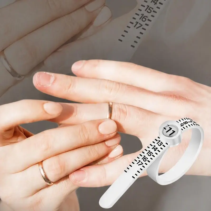 Upgraded Ring Sizer Measuring Tool, Ring Measurer and Ring Sizer 1-17 | Measure Ring Jewelry Size at Home, Magnifier for Clear Reading, Includes Half Sizes, Reusable for Men & Women