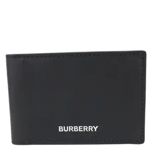 Pre-owned BURBERRY Leather Clutches & Wristlets Card Holder Black
