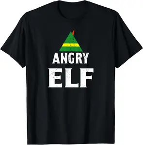 100% Cotton He's an Angry Elf T shirt Elf shirts T-Shirt
