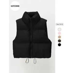 Casual Fall & Winter Solid Stand Collar Zip-Up Cropped Cotton Coat(gift)Gift