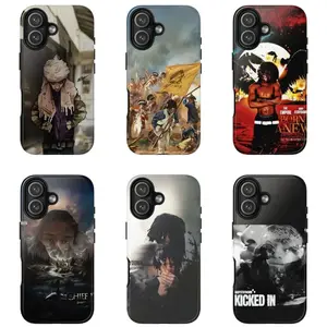 6 Styles Babystaydown Rapper Phone Case, Historic Warrior Art Album Phone Case, Compatible with iPhone 17–11 & Samsung S22–S25, Unique Aesthetic Cover, Trending 2026 J