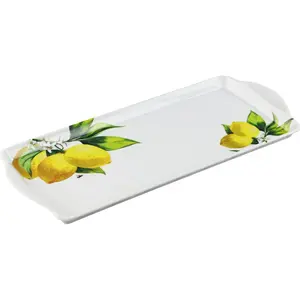 212 MAIN Rectangular Melamine Plastic Tidbit Tray - BPA-Free, Food-Safe, Lightweight, Stylish, Colorful Tableware, Handy Serving Platter, Multipurpose Dog & Cat Litter Pad Organizer