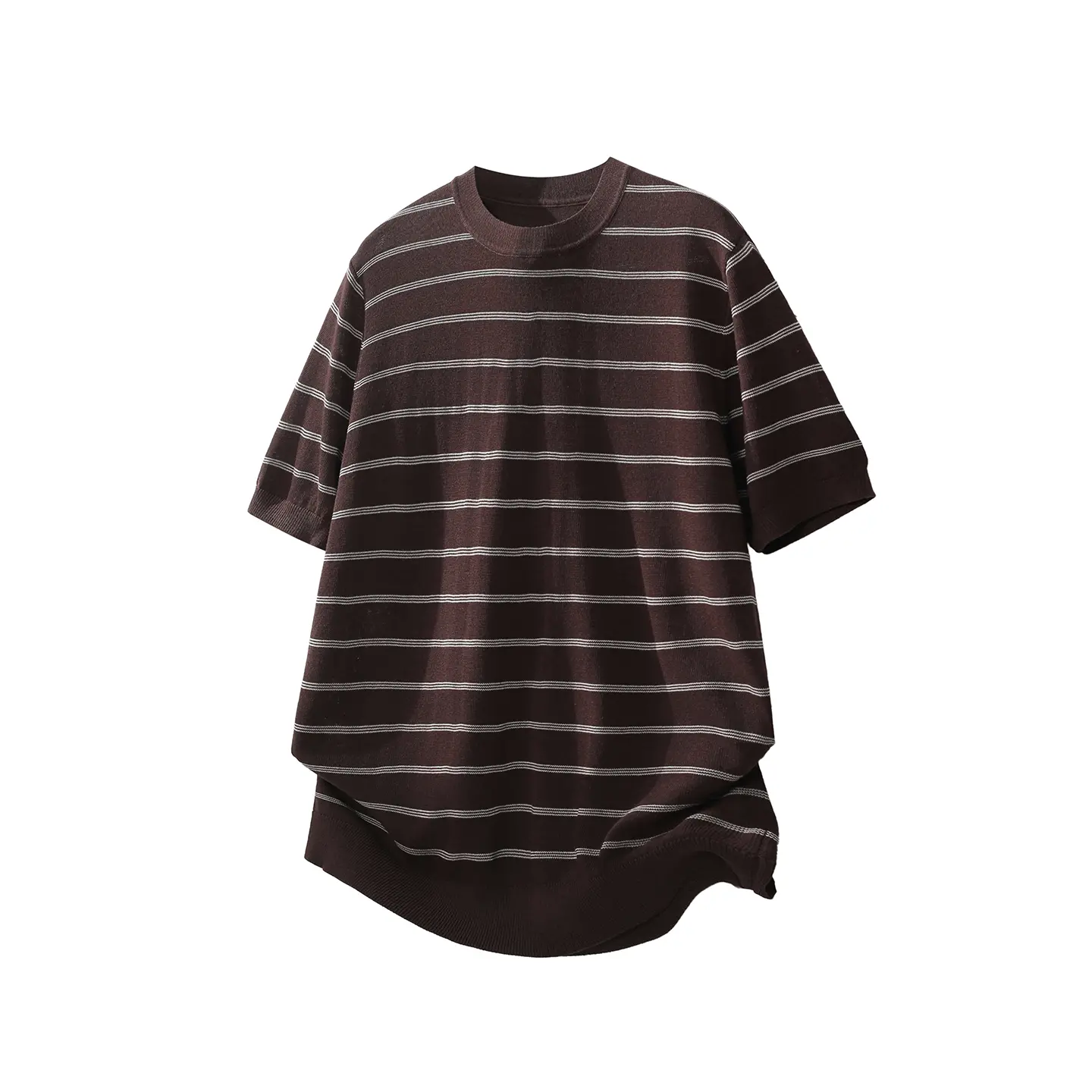 Men’s Summer Old Money Striped Knit Crewneck Short-Sleeve T-Shirt - Vintage, Classic, Casual Tshirt, Trendy Retro Everyday Versatile Top, Summer Vibes