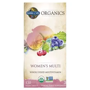 Garden of Life Organics Women's Multi 120 Vegan Tablets, Non-GMO, great vitamins for women