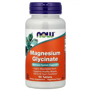NOW Foods Magnesium Glycinate, 90 Tablets (100 mg per Tablet)